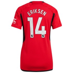 Camisola Manchester United Eriksen 14 Mulher Equipamento Principal 2023-24 Manga Curta
